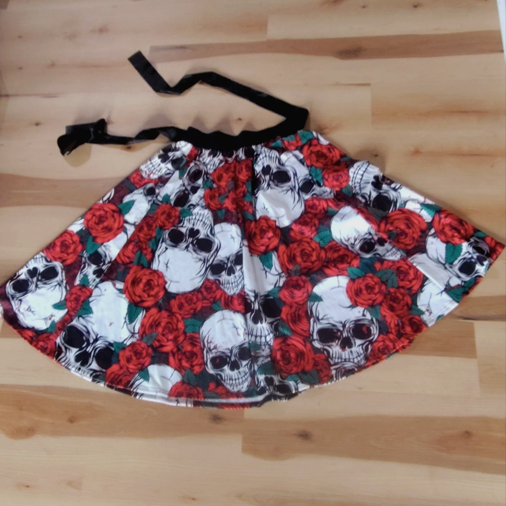 Skull A-Line Skirt